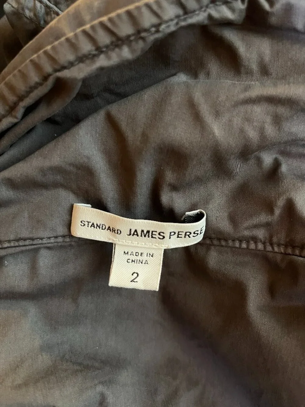 Standard James Perse Size 2 (M) Grey Fishtail Parka Jacket